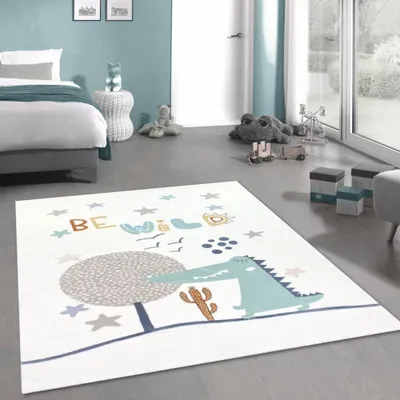 Obrázek produktu pro Hrací koberec měkké krokodýlí hvězdy v krémové barvě - 160 x 230 cm