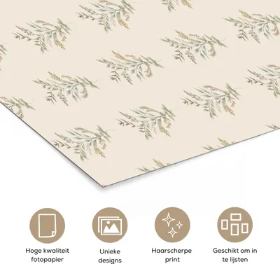 Produktbild von MuchoWow® Poster Vintage - Muster - Pastell 80x120 cm - Papierdruck