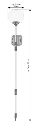 Produktbild von Northpoint LED Solar Gartenstäbe Außenbereich umweltfreundlich wetterbeständig Kugel Mosaik
