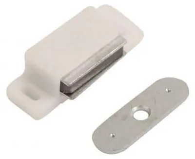 Produktbild von Famanu Magnetische Schranktürschlösser (Packung mit 4) - 43 x 18 mm, mit 6 kg Haltekraft