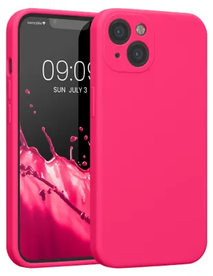 Produktbild von kwmobile Hülle kompatibel mit Apple iPhone 13 - Hülle Silikon gummiert - Handyhülle - Handy Case in Neon Pink