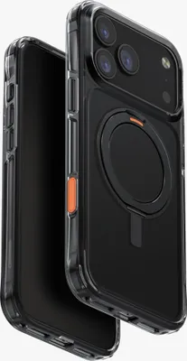 Produktbild von UNIQ Swivix Hülle für das iPhone 17 Pro Max    360° drehbarer Ständer, schwarz
