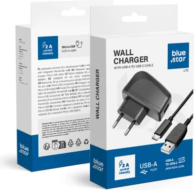 Obrázek produktu pro NETZ nabíječka micro USB typ C UNIVERSAL 2A Blue Star LITE