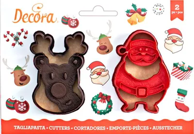 Image de Renne et Père Noël 8cm