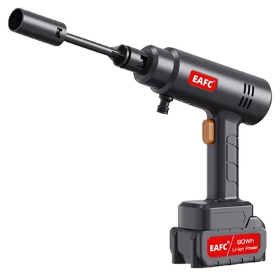 Produktbild von Kabelloser Hochdruckreiniger - 60 bar Akku-Druckwasserpistole für Autowäsche - Schaumgenerator - tragbares Reinigungsgerät für Auto & Haushalt - EU-Stecker