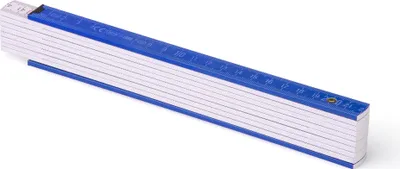 Obrázek produktu pro Metrie, skládací metr Block-52, bílo-modrý, kalené ocelové spoje, 2 m