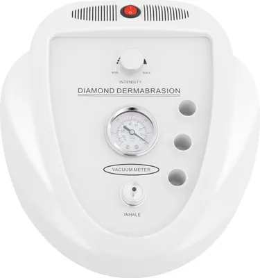 Produktbild von Diamant-Mikrodermabrasion - Mikrodermabrasionsgerät - 9 Saugstufen - 3 Handstücke - 0–60 cmHg Vakuum - 50 W - 1,5 m Kabel - Weiß