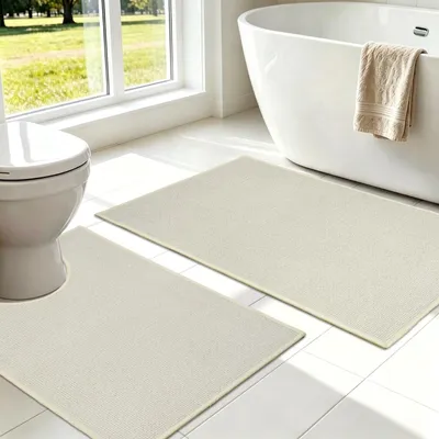 Produktbild von Omgoods – Set aus 2 rutschfesten Badmatten – Waschbar und wasserabsorbierend