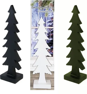 Produktbild von Deko Weihnachtsbaum aus Polyresin 51cm, Farbe:grün