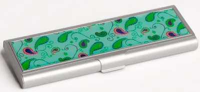 Produktbild von Reiseapotheke Alu 9/17 Globuli Gläser (ohne Gläser) | flach | OMEO® paisley 17er
