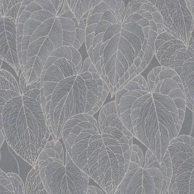 Immagine prodotto di Profhome 781283-GU Carta da parati naturale in tessuto non tessuto a fiori grigio argento 5,33 m2