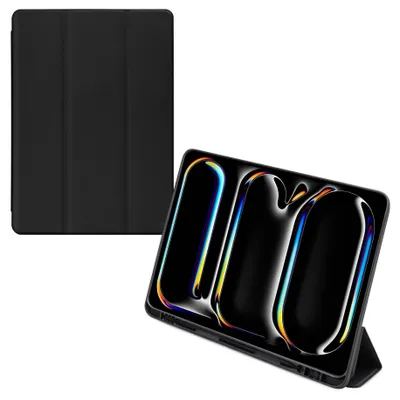 Produktbild von Mobilize PolyurethanLeather Solid Folio Book Case Black Apple iPad Pro 2024 13