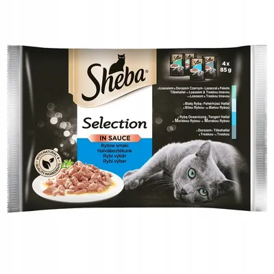 Zdjęcie produktu dla Sheba Saszetki Mokra karma dla kota w sosie o smaku rybnym 13 x (4 x 85g)