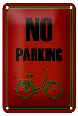 Produktbild von Blechschild Parken 12x18cm Fahrrad no parking