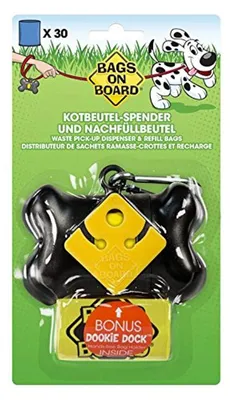 Obrázek produktu pro Držák na sáčky do toalety, černý, včetně 30 kusů sáčků