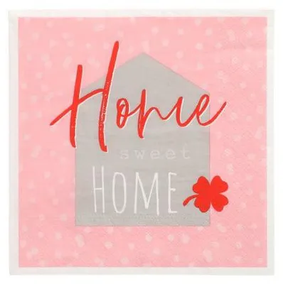 Zdjęcie produktu dla 200 serwetek Papstar, 3-warstwowe, składane na 1/4, 33 cm x 33 cm, Sweet Home 37096