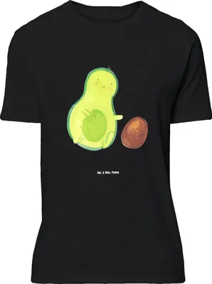 Produktbild von Mr. & Mrs. Panda Größe M T-Shirt Avocado Kern rollt - Schwarz - Geschenk, Avocados, Tshirt, Baby, Liebe, Herren, Schwanger, Shirt, Wunder, mit Spruch