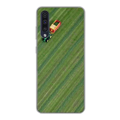 Produktbild von MuchoWow® Handyhülle Schutzhülle Hülle für Samsung Galaxy A30s Zugmaschine - Anhänger - Grün Silikon Softcase Handy Hülle - Karteninhaber
