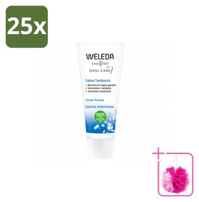 Image de 25 tubes de dentifrice salin Weleda - 75 ml - Lot économique - 25 pièces