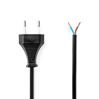 Immagine prodotto di Nedis Pcgp11700Bk20 Cavo di alimentazione con spina euro - estremità aperta 2,0 M Nero