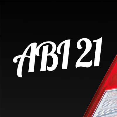 Produktbild von Auto Aufkleber ABI 21 Abitur 2021 19x7 cm Weiss Matt Sticker Heckscheibenaufkleber