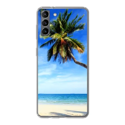 Produktbild von MuchoWow® Handyhülle Schutzhülle Hülle für Samsung Galaxy S21 Plus Palmen - Strand - Meer Silikon Softcase Handy Hülle - Handy-Tasche