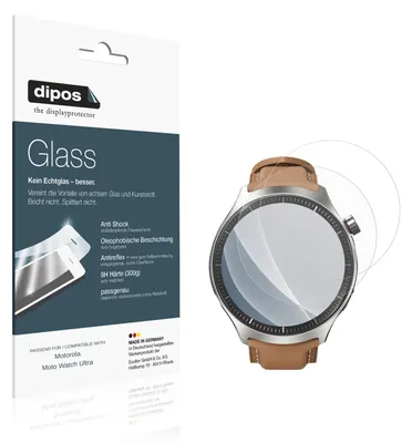 Obrázok produktu pre 2 ochranné fólie pre hodinky Motorola Moto Watch Ultra, matný povrch - proti nárazom, 9H, fólia typu dipos Glass, plastové sklo