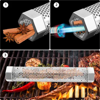 Produktbild von Rauchrohr für Grill - Langlebiges Edelstahl - 30,5 cm