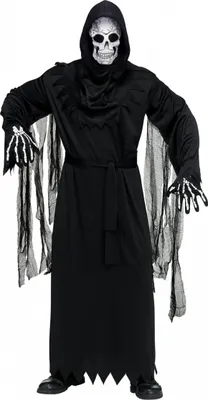 Produktbild von Day of the Dead Sensenmann Kostüm für Herren an Halloween Größe: One Size