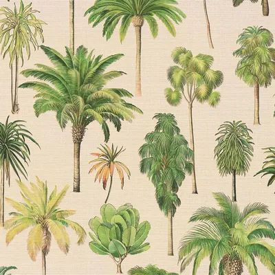 Immagine prodotto di Profhome 791711-GU Carta da parati naturale Palme opaco crema verde oliva-giallo 5,33 m2