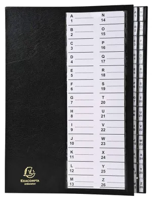 Sorteermappe Ordonator, 26 Tabs, A4, schwarz