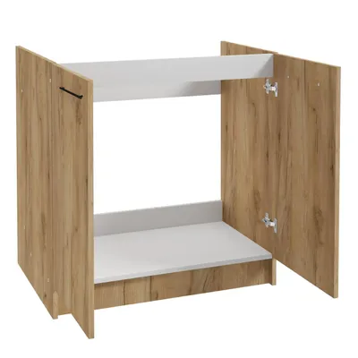 Produktbild von Stamar | Küchenunterschrank - mit Spüle - Eiche Gold - 80 cm - mit Siphon - für die Spülmaschine