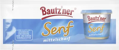 Immagine prodotto di Bautz'ner bustina di senape mediamente piccante 200×10 ml vegana senza glutine e senza additivi