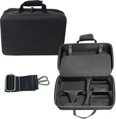 Immagine prodotto di Borsa da trasporto a doppio strato per console PS5 Slim con scomparto per cuffie, nera