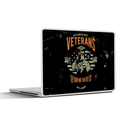 Produktbild von MuchoWow® Laptop Aufkleber Sticker Cover Amerika - Militär - Retro 32.5x23.5 cm - Sticker für Laptop - Selbstklebend