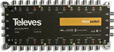 Obrázek produktu pro Televes 714701, 13 vstupy/vstupů, 21 výstupy/výstupů, 950 - 2400 MHz, 88 - 862 MHz, 5 dB, 2 dB