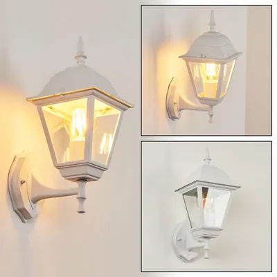 Produktbild von Quartucciu »Quartucciu« klassische Wandlampe aus Metall/Glas in Weiß