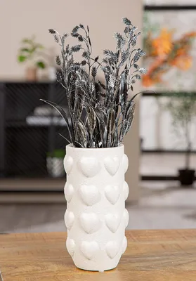 Imagen del producto de Gilde Vase, "Herzlich", Keramik, weiß, VE 3, H. 20 cm, D. 11 cm 58782