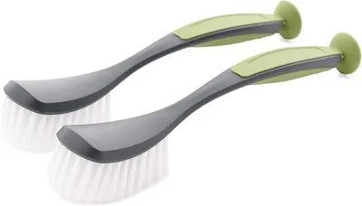 Immagine prodotto di Set di spazzole per la pulizia con ventosa, morbide, grigio/verde, 2 pezzi