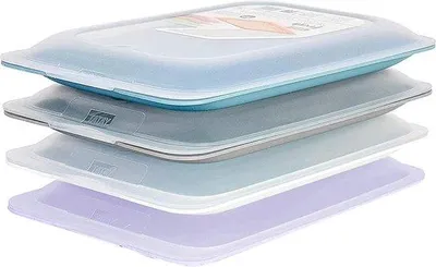 Produktbild von Famanu Aufbewahrungsboxen 4-teilig - platzsparend, stapelbar, mit integrierter Servierschale