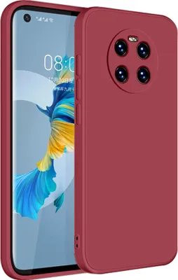 Produktbild von Huawei Mate 40 Pro Hülle, LaimTop Slim Liquid Silikon Gel Gummi Schutzhülle für Huawei Mate 40 Pro Rot