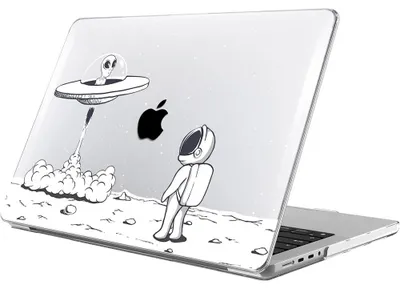 Image de Coque pour MacBook Air 13 Pouces 2026 2025 2024 2022 M5 M4 M3 M2, Protection Rigide Antidérapante Motif Astronaute Alien