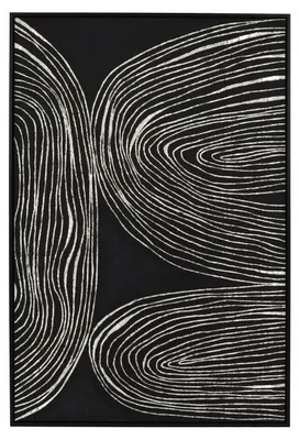 Image de Toile Pomax Sestri encadrée, noire, dimensions : L 83 cm x l 4,3 cm x H 123 cm