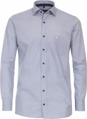 Produktbild von CASAMODA Herren Businesshemd Langarm Kent Modern-Fit Blau gepunktet 48