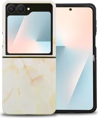 Productafbeelding van Selencia Vivid achterhoes voor Samsung Galaxy Z Flip 7 - Goudbeige marmer