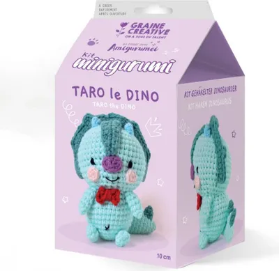Immagine prodotto di Graine Set creativo all'uncinetto Dinosauri amigurumi fai da te 10 cm set artigianale