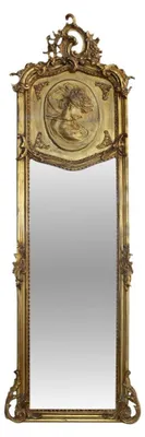 Obrázok produktu pre Zrkadlo Casa Padrino, antikový štýl, nástenné, barokový dizajn, zlatá farba, rozmery 55 x 160 cm