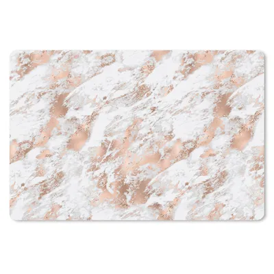 Produktbild von MuchoWow® Schreibtischunterlage Roségold - Muster - Marmor - Luxus 60x40 cm - XXL Mauspad - Großes Mauspad