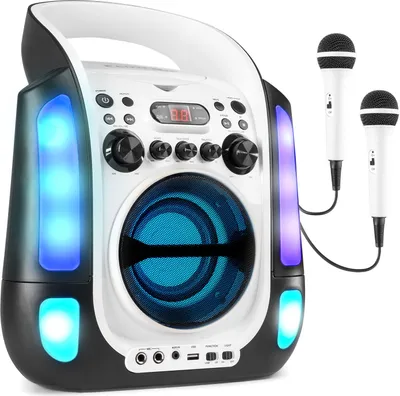 Produktbild von Fenton SBS30W Karaoke-System mit CD und 2 Mikrofonen Weiß