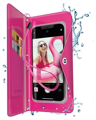 Produktbild von SBS Universelle Aufklappbare Smartphone-Tasche, Transparent Und Spritzwassergeschützt